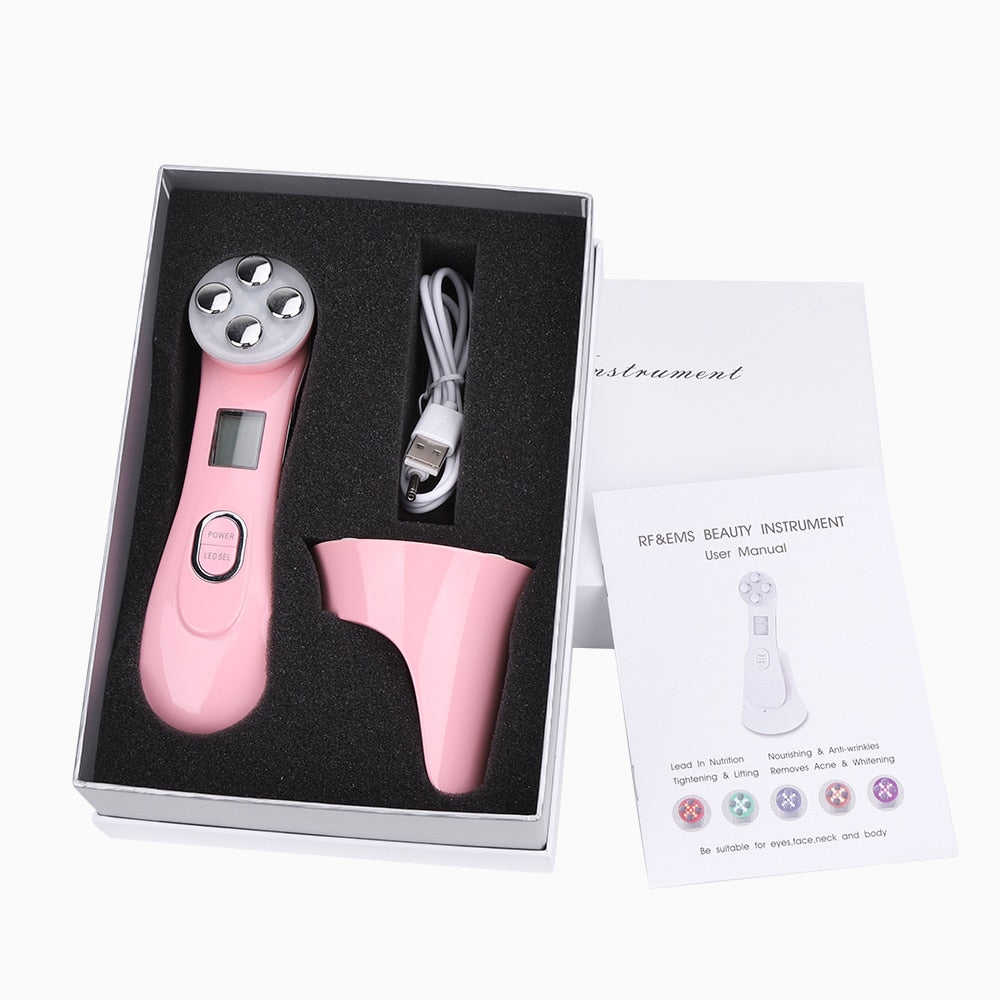 Electroporation LED Photon Facial RF Radio Frequency Skin Rejuvenation EMS Mesotherapy for Tighten Face Lift Beauty Treatment