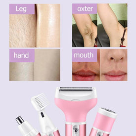 4 in 1 Legs Bikini Facial Nose Ears Eyebrows Body Hair Trimmer