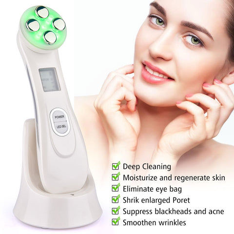 Image of Electroporation LED Photon Facial RF Radio Frequency Skin Rejuvenation EMS Mesotherapy for Tighten Face Lift Beauty Treatment