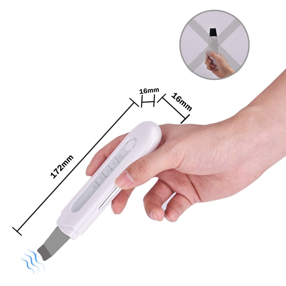 Ultrasonic Skin Scrubber Ultrasound Ion Deep Facial Cleansing Machine Remove Blackhead Wrinkle Pore Clean Face Vibrator Massage